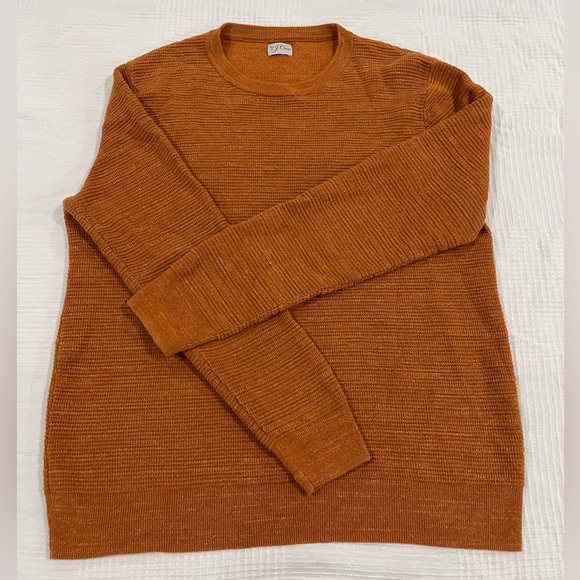 J. Crew Other - J. Crew Burnt Orange Knit Sweater, 100% Cotton